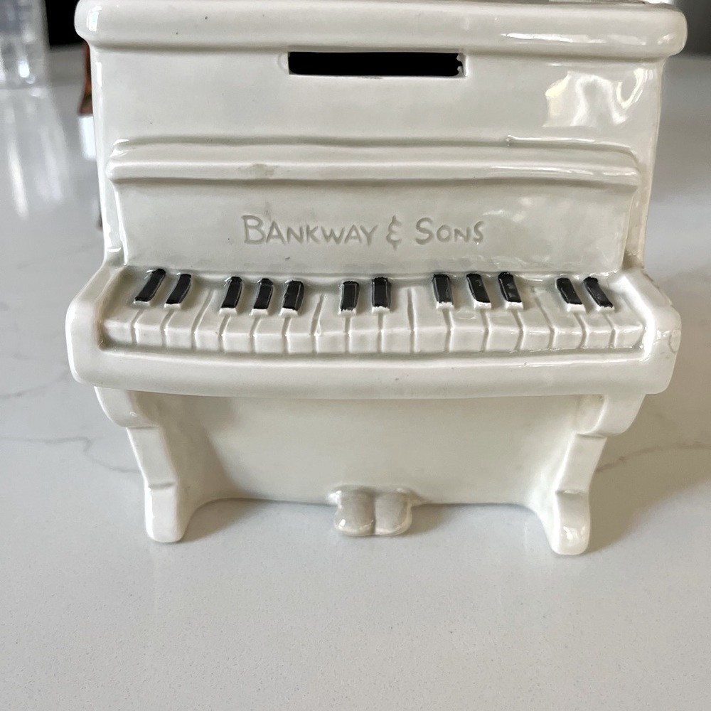 Fitz and Floyd Bankway and Sons Piano Bank 1980 EUC
